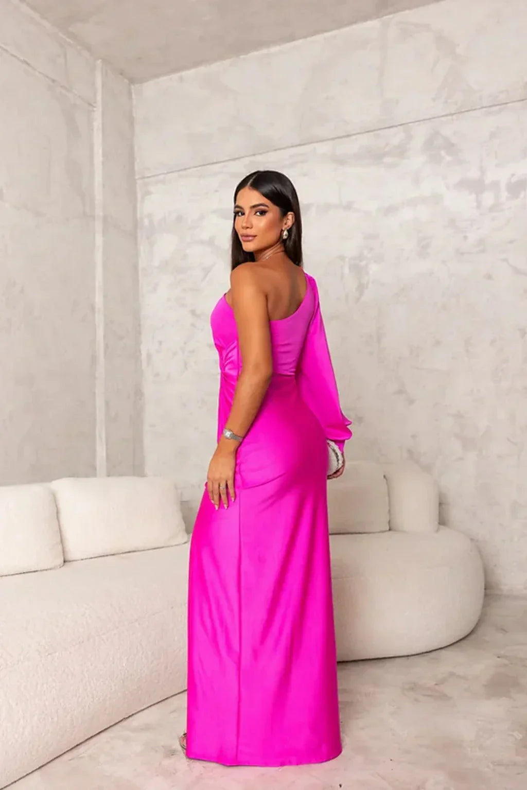 GENEVA | Elegante One-Shoulder Maxi Jurk met Split