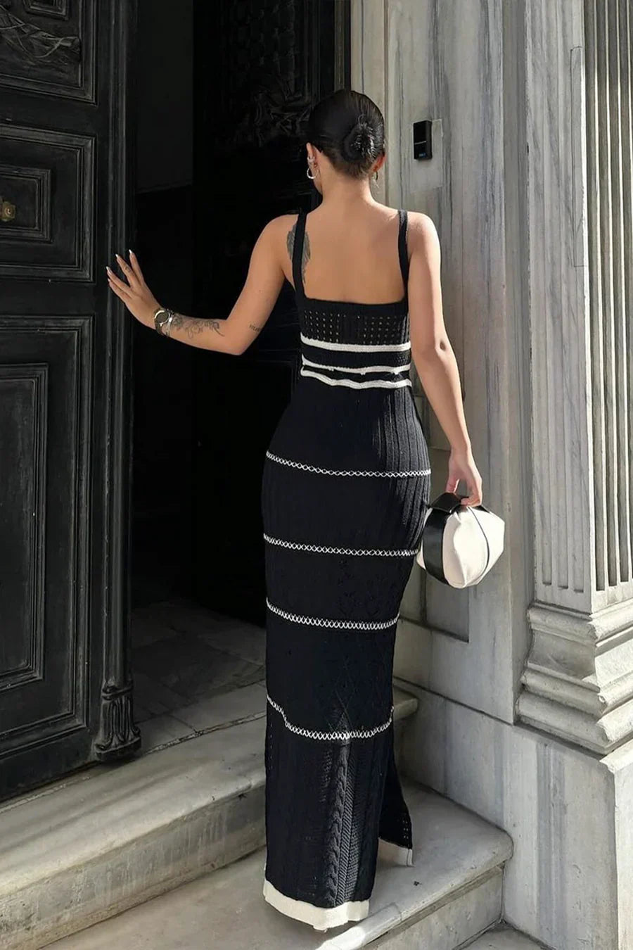 MILA | Boho-chique maxi jurk met gehaakte details en zomerse flair
