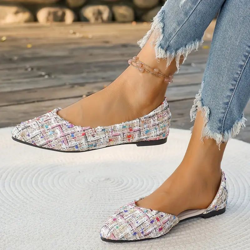 VEXA | Elegante Spitse Ballerina’s met Luxe Textuur