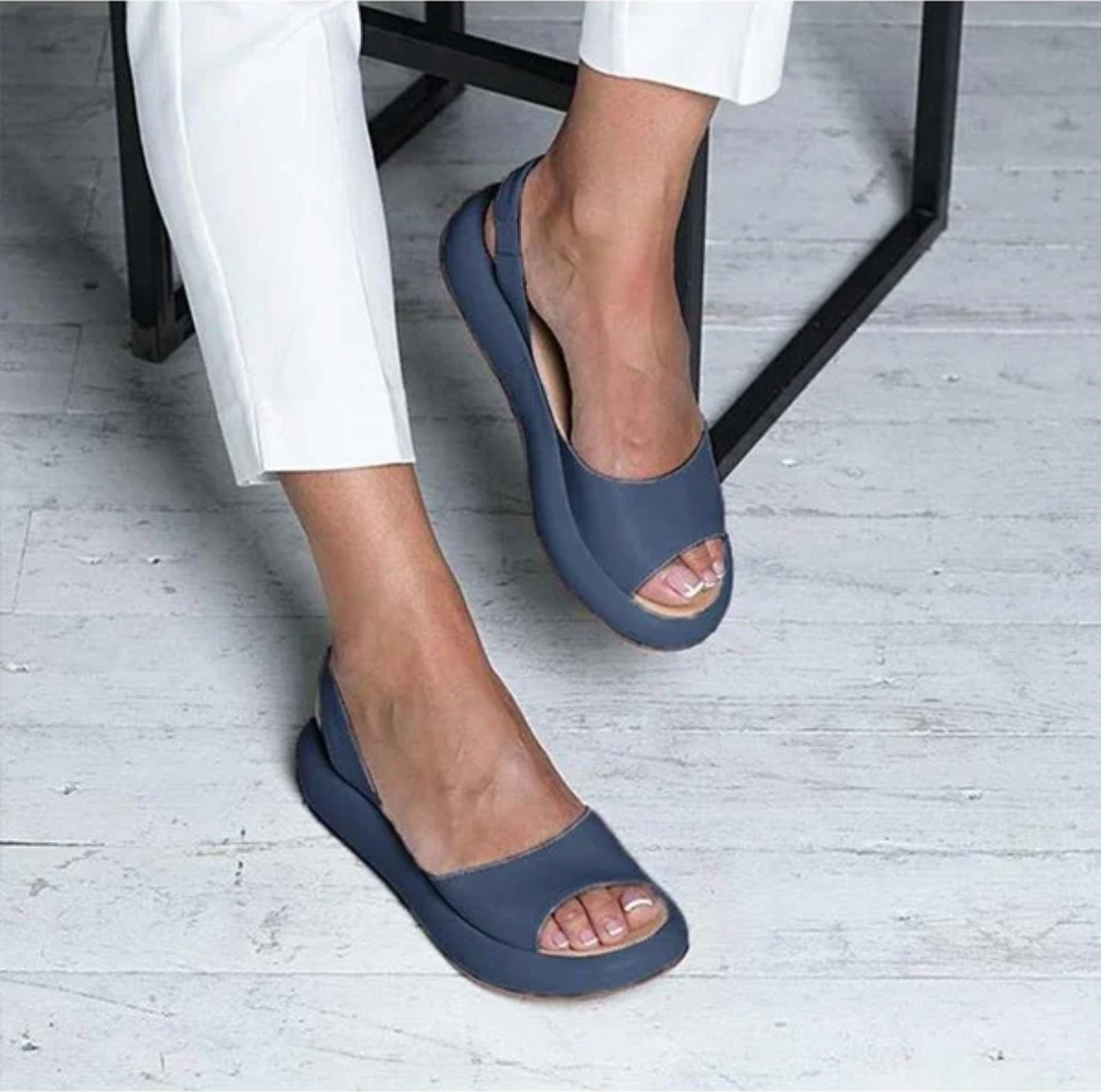 VELMOURA | Minimalistische Slingback Met Open Teen