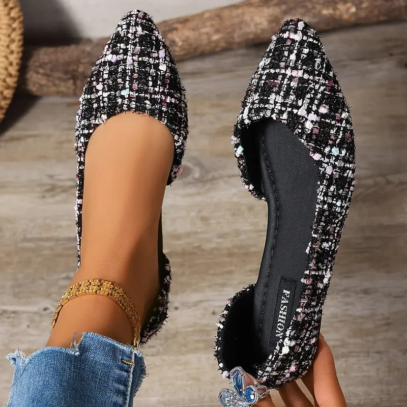 VEXA | Elegante Spitse Ballerina’s met Luxe Textuur