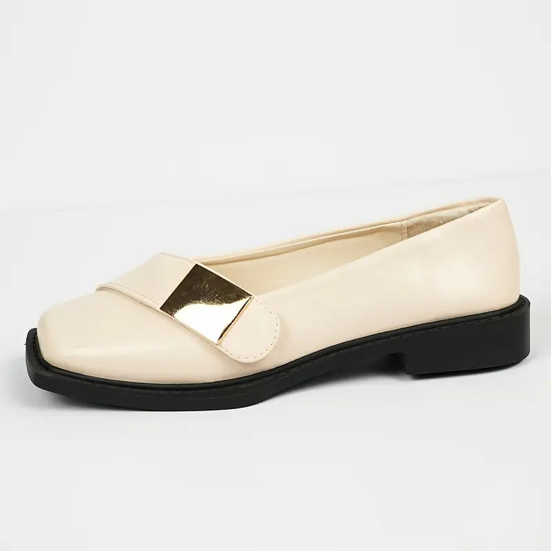 ELDRAINE | Elegante Leren Loafers met Metallic Detail