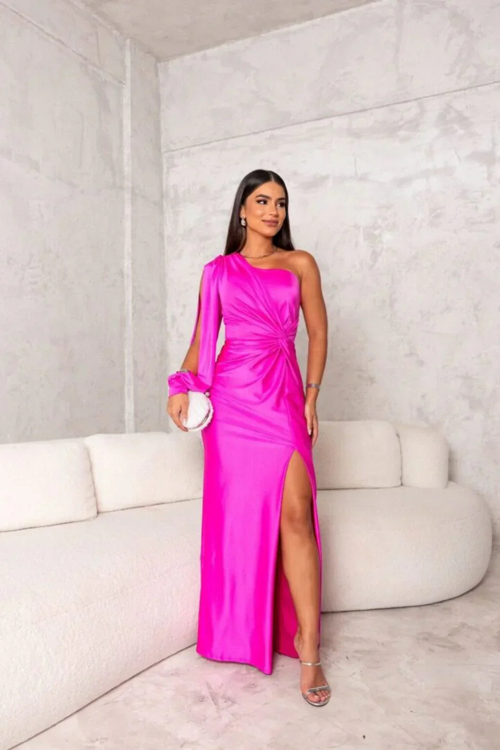 GENEVA | Elegante One-Shoulder Maxi Jurk met Split