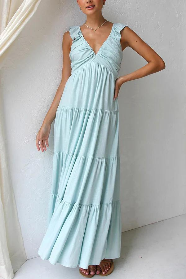 VERA | Luchtige maxi-jurk met elegante lagen en flair