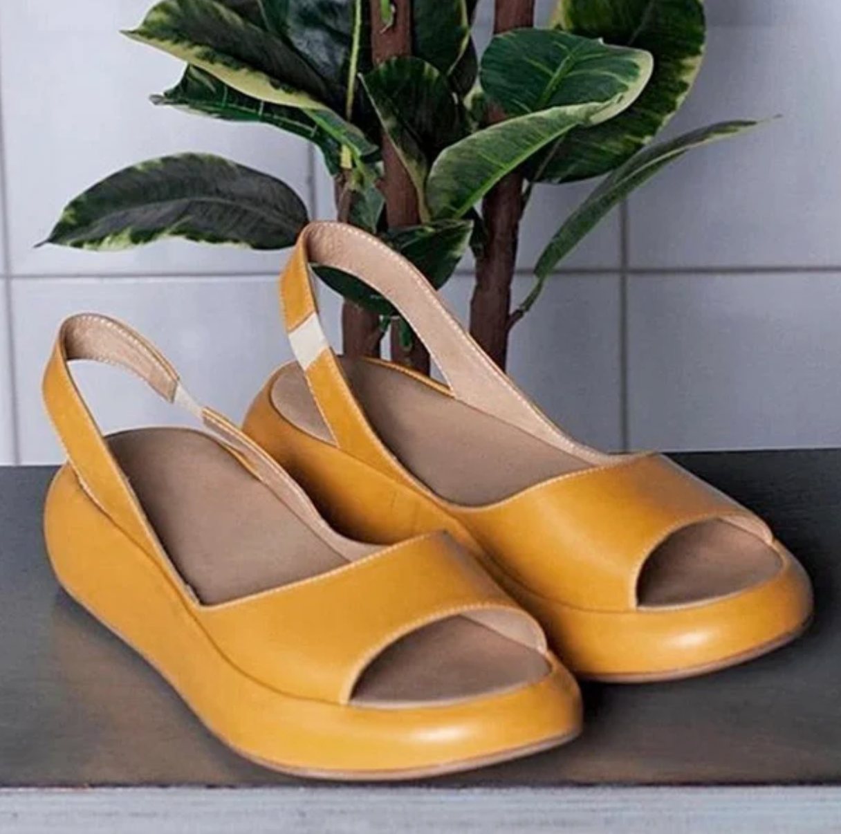 VELMOURA | Minimalistische Slingback Met Open Teen