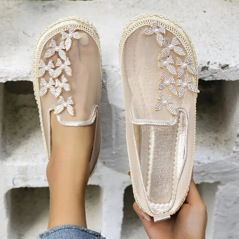 SABLEA | Elegante Netstof Espadrilles – Luchtig & Charmant