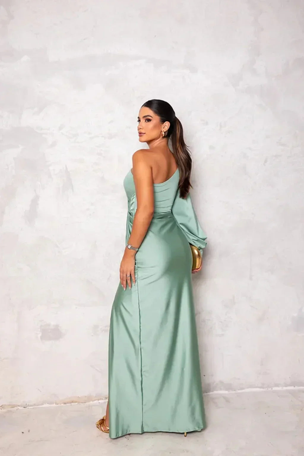 GENEVA | Elegante One-Shoulder Maxi Jurk met Split
