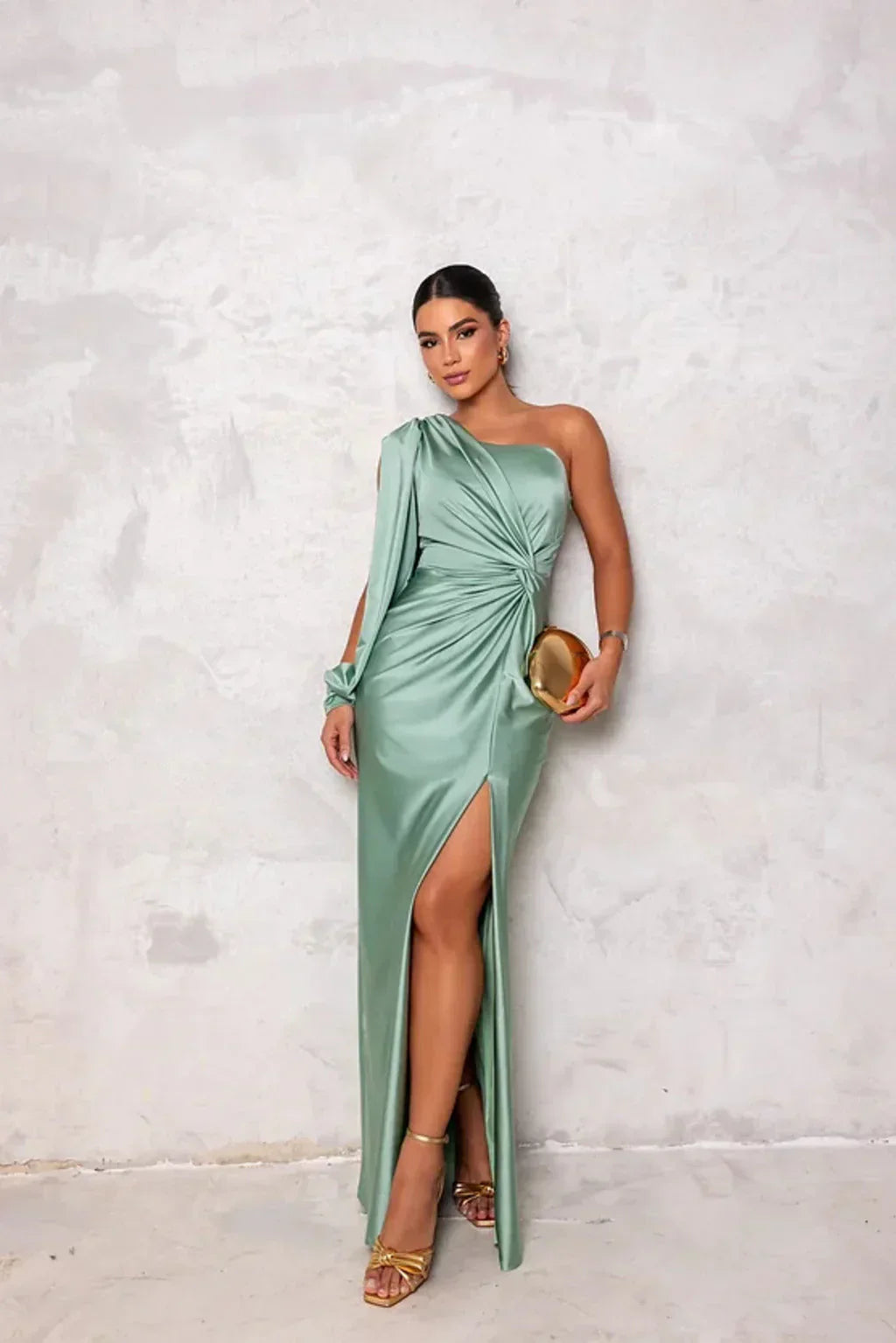 GENEVA | Elegante One-Shoulder Maxi Jurk met Split