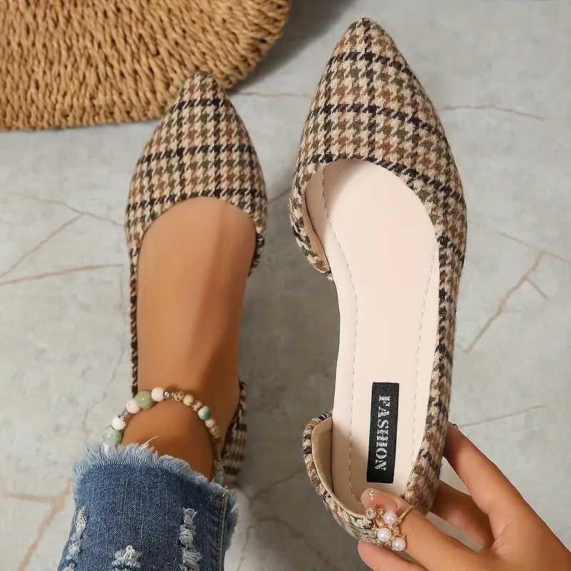 VEXA | Elegante Spitse Ballerina’s met Luxe Textuur