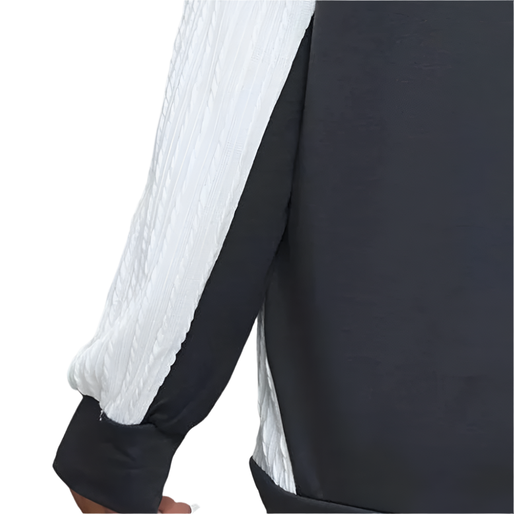 LUZ | Casual losvallende trui met contrasterende mouwen