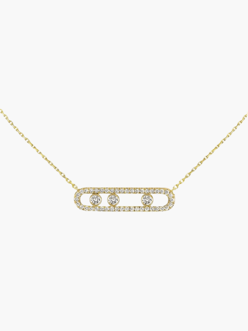 ESTER | Aurora Ketting met bewegende diamanten – elegant, verfijnd & tijdloos