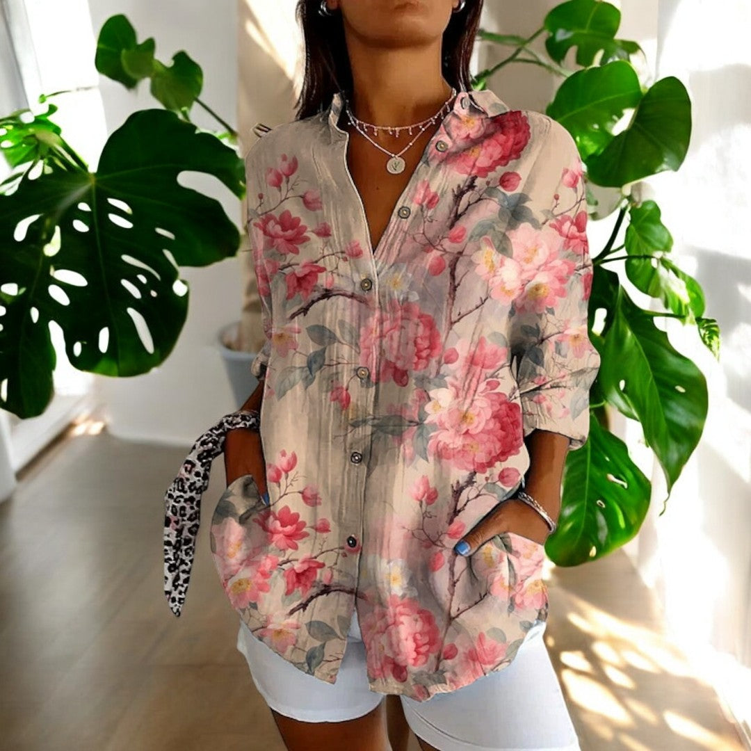 DOLORES | Luchtige blouse met romantische bloemenprint