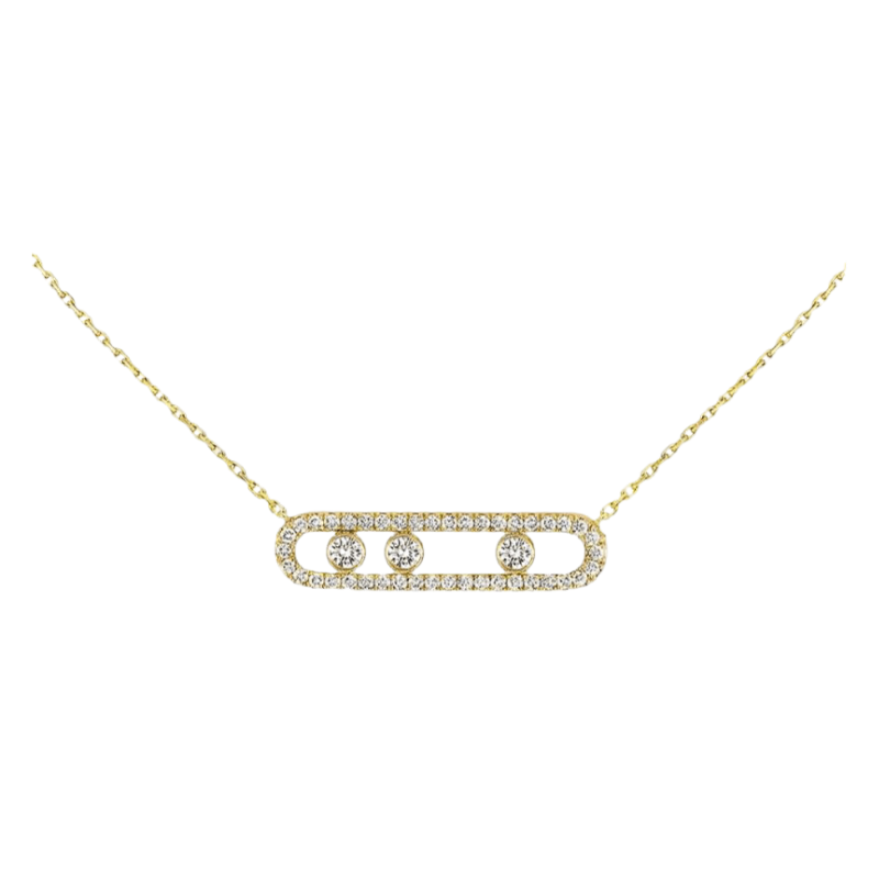 ESTER | Aurora Ketting met bewegende diamanten – elegant, verfijnd & tijdloos