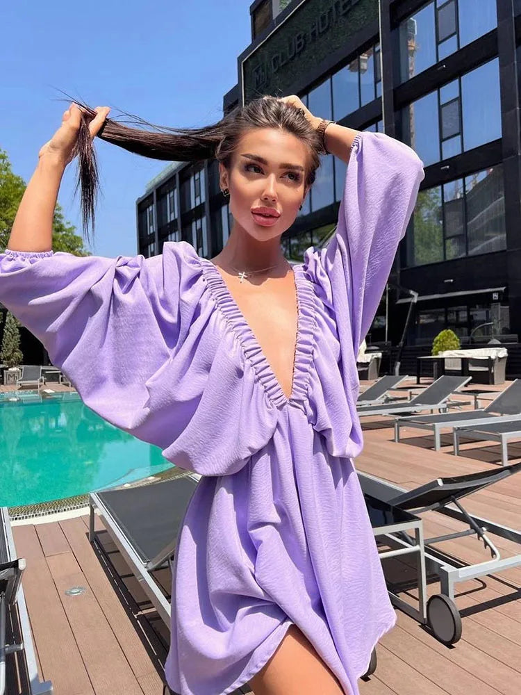 AILEEN | Bohemian zomerjurk met lange mouwen