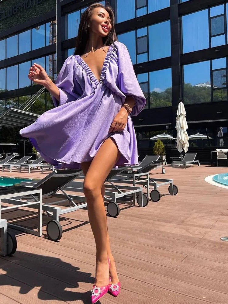 AILEEN | Bohemian zomerjurk met lange mouwen