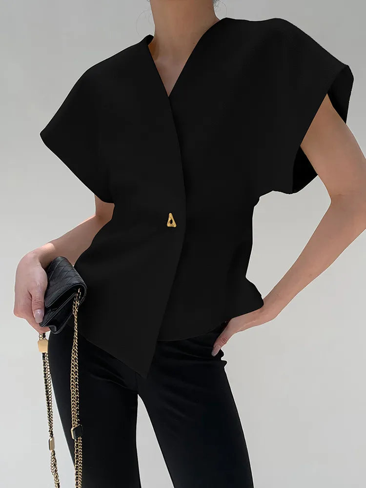 AVA | Elegant Gestructureerde Blazertop