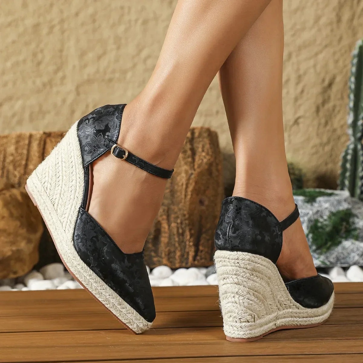 LORETA | Elegante Espadrille Sleehakken