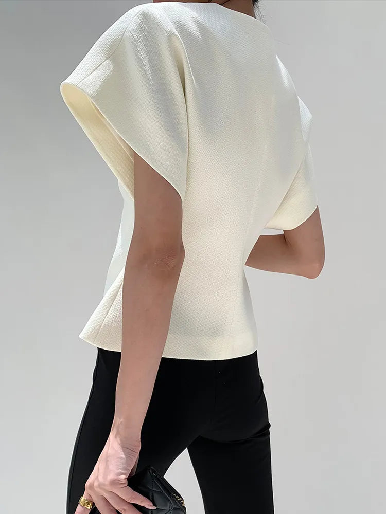 AVA | Elegant Gestructureerde Blazertop