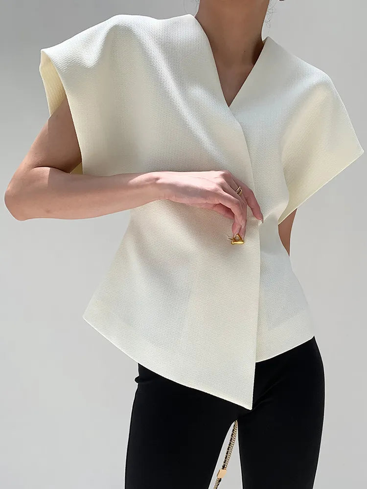 AVA | Elegant Gestructureerde Blazertop