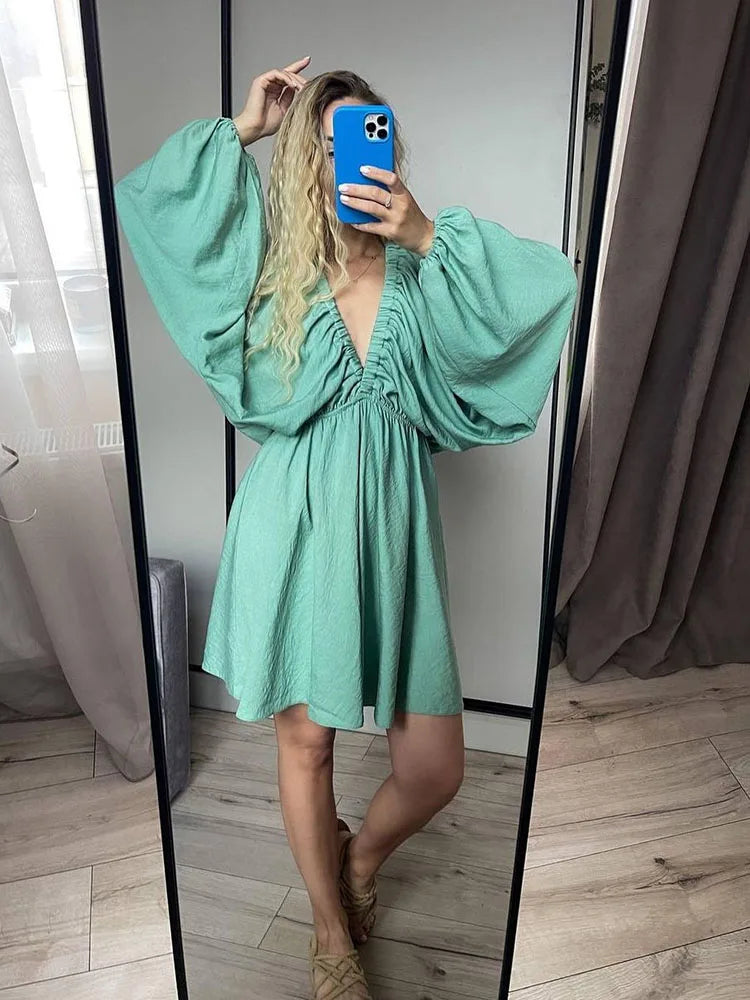 AILEEN | Bohemian zomerjurk met lange mouwen