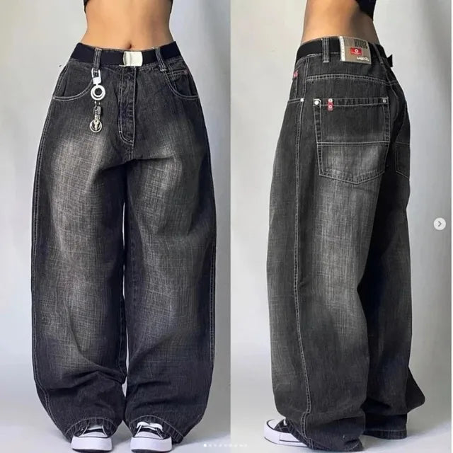 VALENTINA | Baggy jeans met hoge taille en vintage wassing
