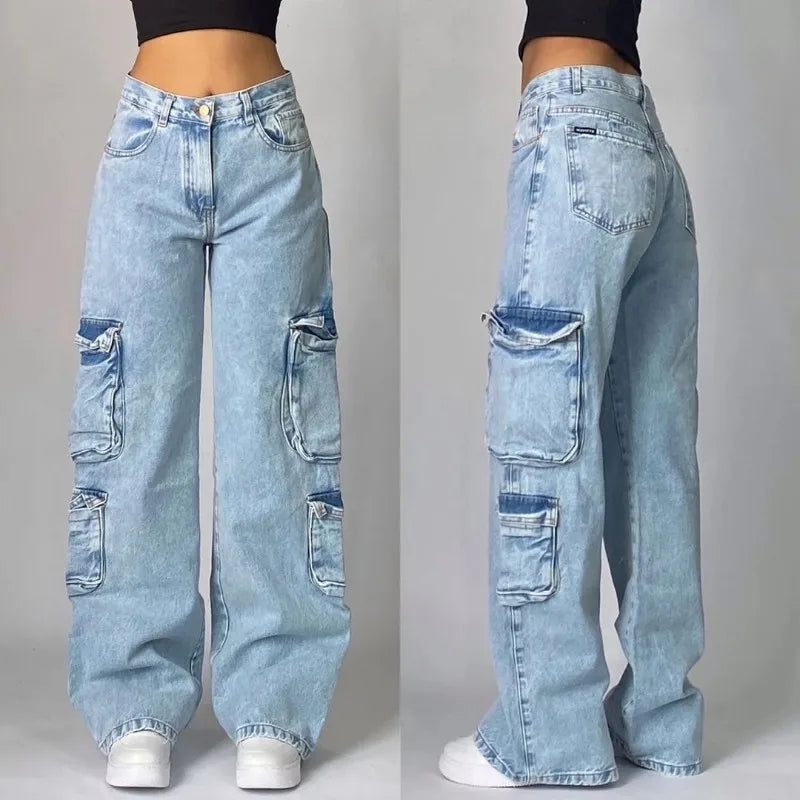 VALENTINA | Baggy jeans met hoge taille en vintage wassing