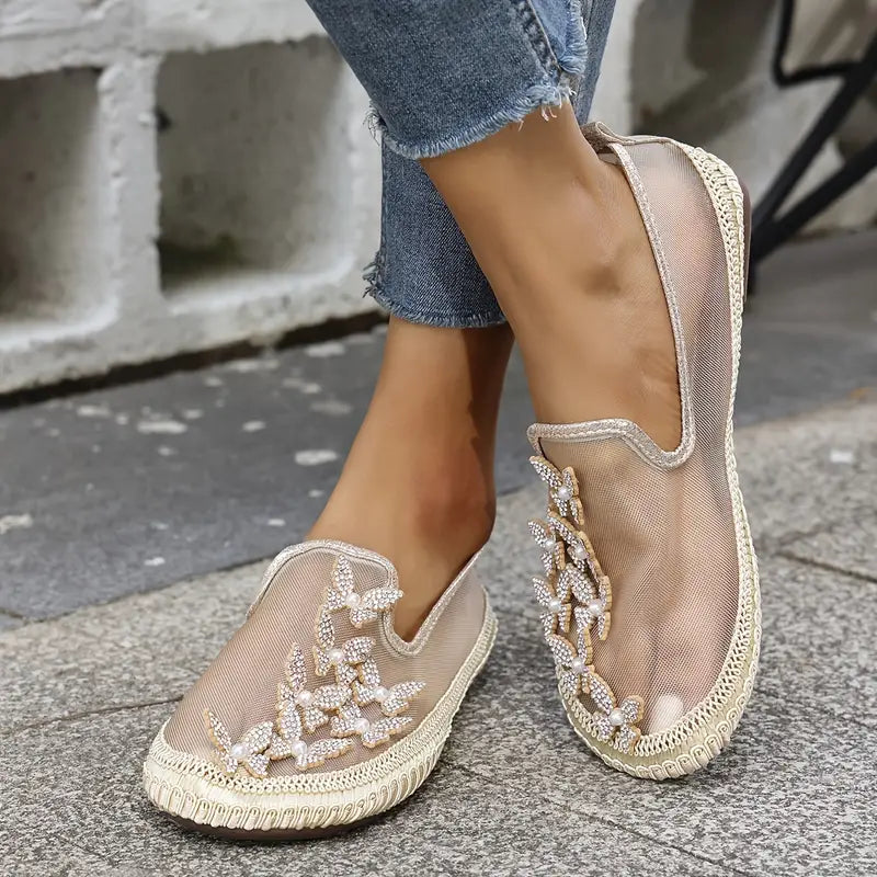 SABLEA | Elegante Netstof Espadrilles – Luchtig & Charmant