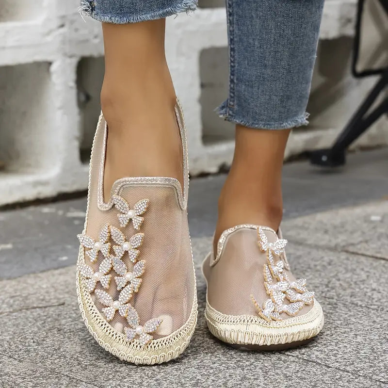 SABLEA | Elegante Netstof Espadrilles – Luchtig & Charmant