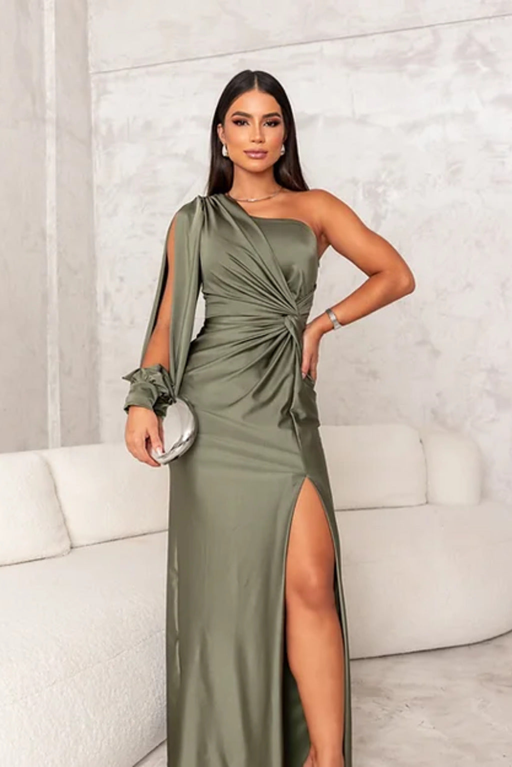 GENEVA | Elegante One-Shoulder Maxi Jurk met Split