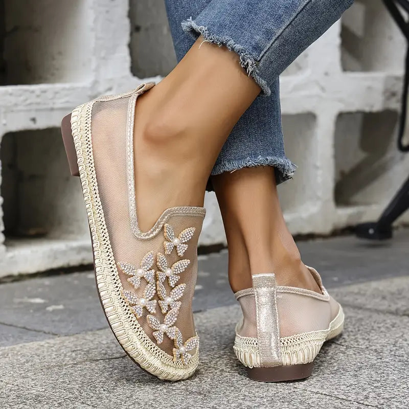SABLEA | Elegante Netstof Espadrilles – Luchtig & Charmant