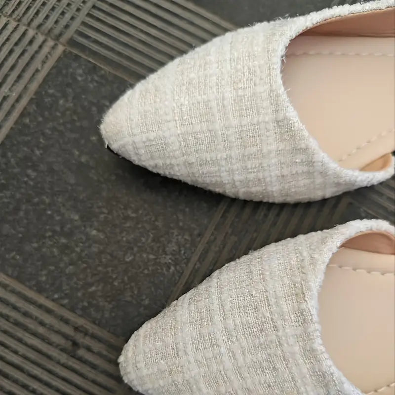VEXA | Elegante Spitse Ballerina’s met Luxe Textuur