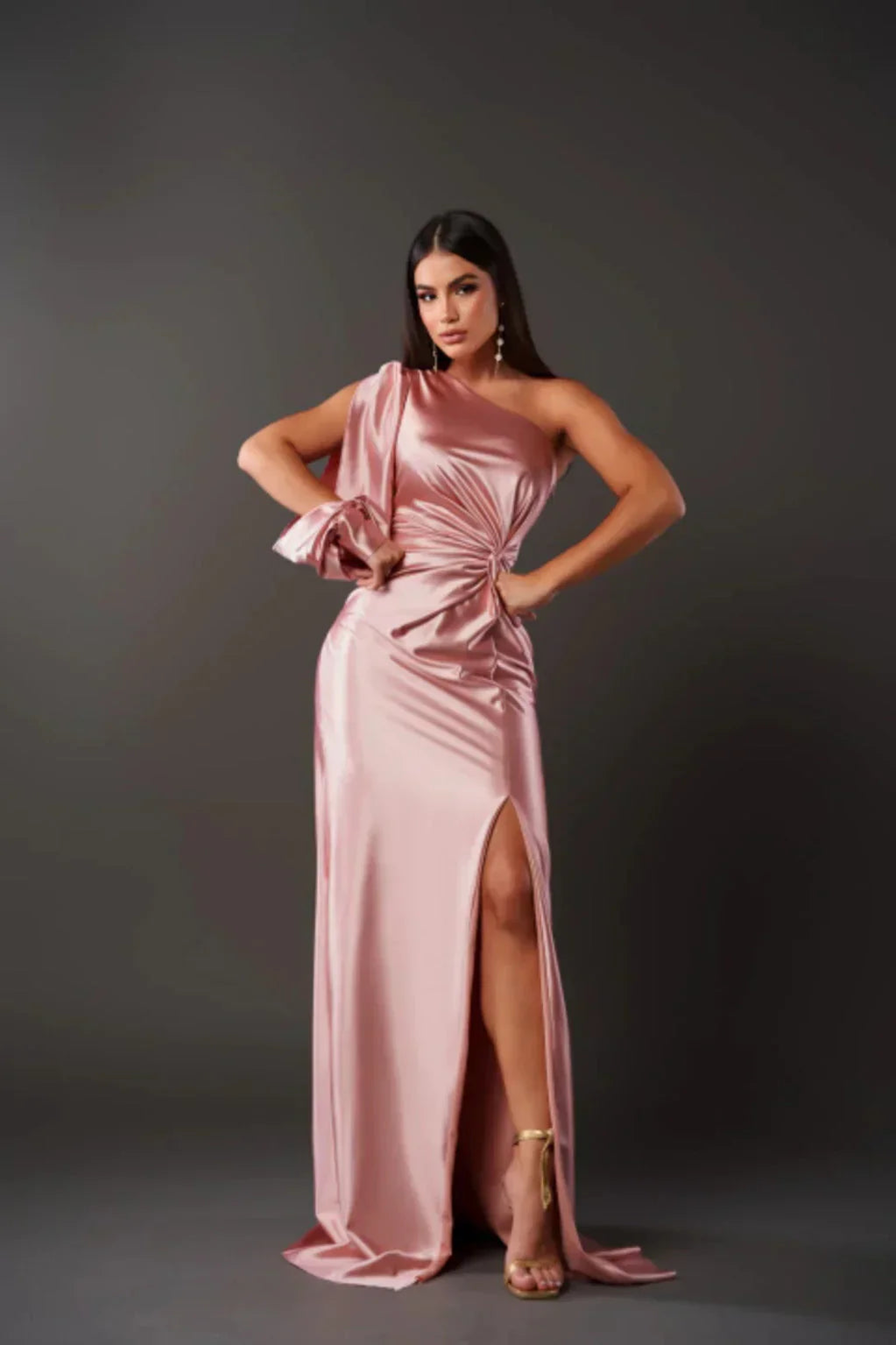GENEVA | Elegante One-Shoulder Maxi Jurk met Split