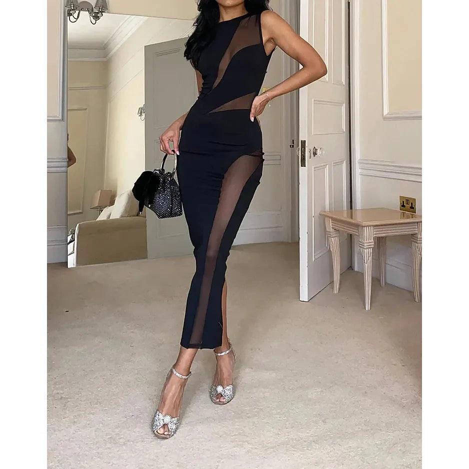MARILYN | Midi-jurk met hollow-out details