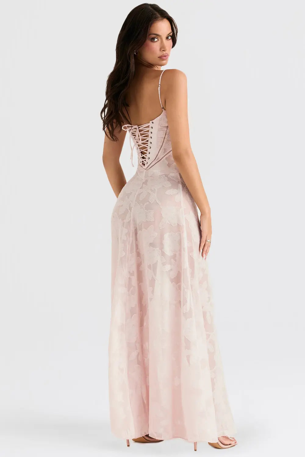 SHIRLENE | Lange Zomerjurk met Open Rug & Verstelbare Bandjes