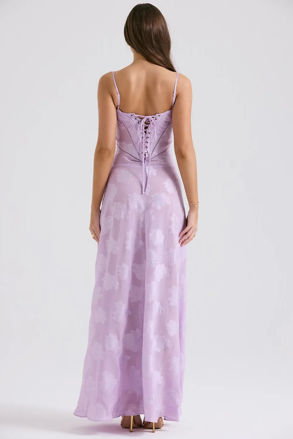 SHIRLENE | Lange Zomerjurk met Open Rug & Verstelbare Bandjes