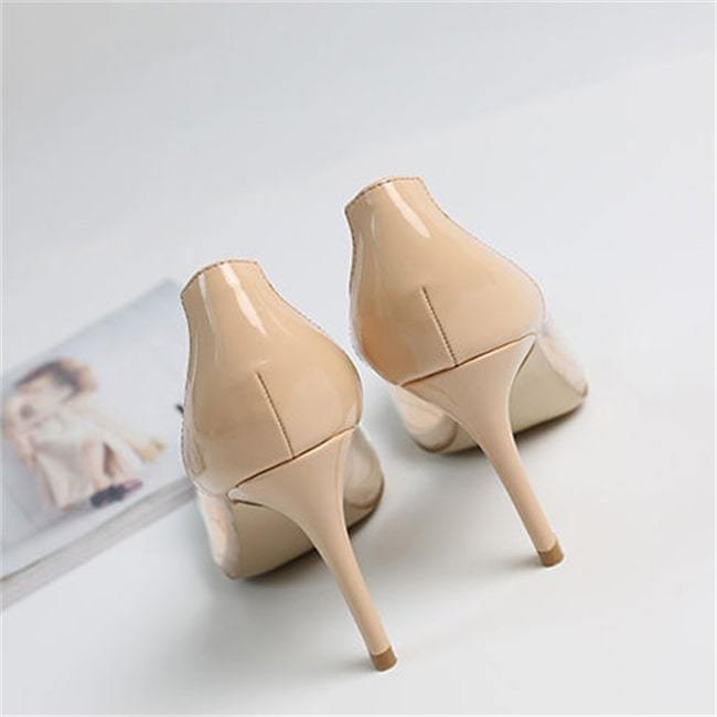 DJANIRA | Transparante High Heel Pumps met Spitse Neus