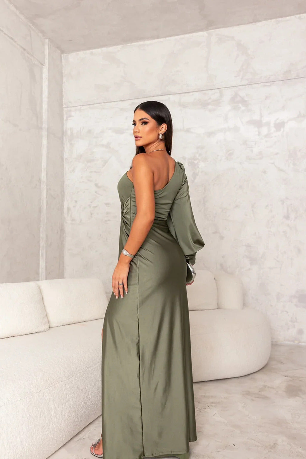 GENEVA | Elegante One-Shoulder Maxi Jurk met Split