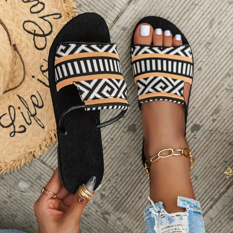 MORTIVIENNE | Boho-Chique Geweven Sandalen met Bandjes