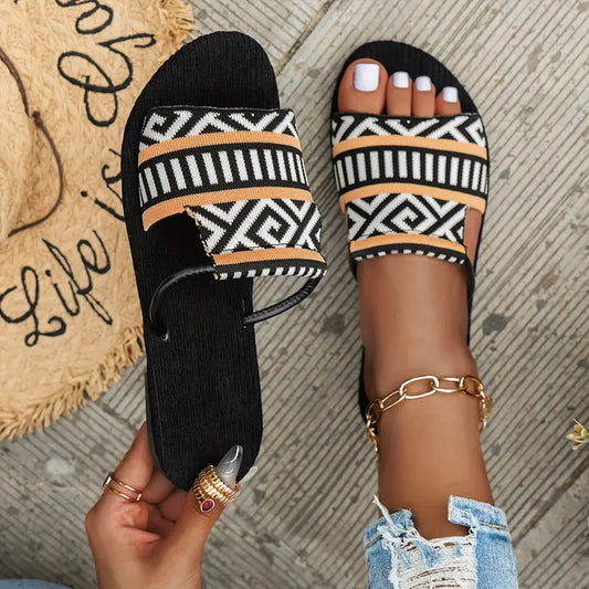 MORTIVIENNE | Boho-Chique Geweven Sandalen met Bandjes
