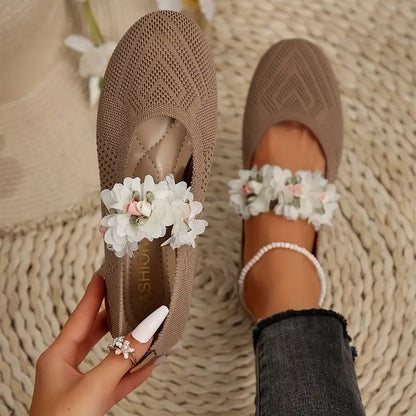 SYLVERNA | Modieuze Geperforeerde Ballerina's met Contrasterende Details