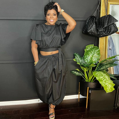 PAMELA | Statement Jogger Set met Peplum Details