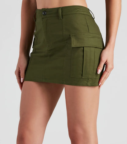 EDEN | Cargo mini-rok met stoere twist