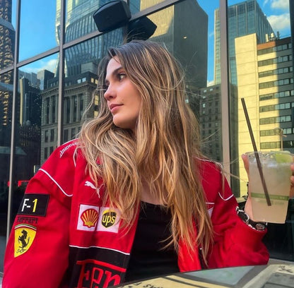 AILYN | Vintage racerjack met Ferrari patches