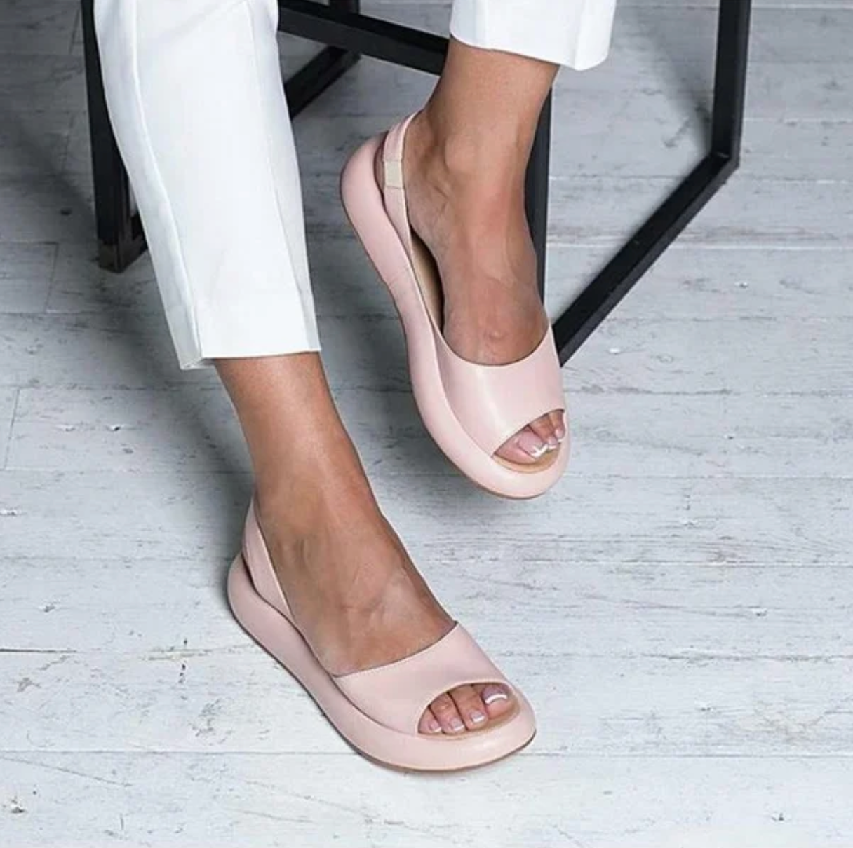 VELMOURA | Minimalistische Slingback Met Open Teen