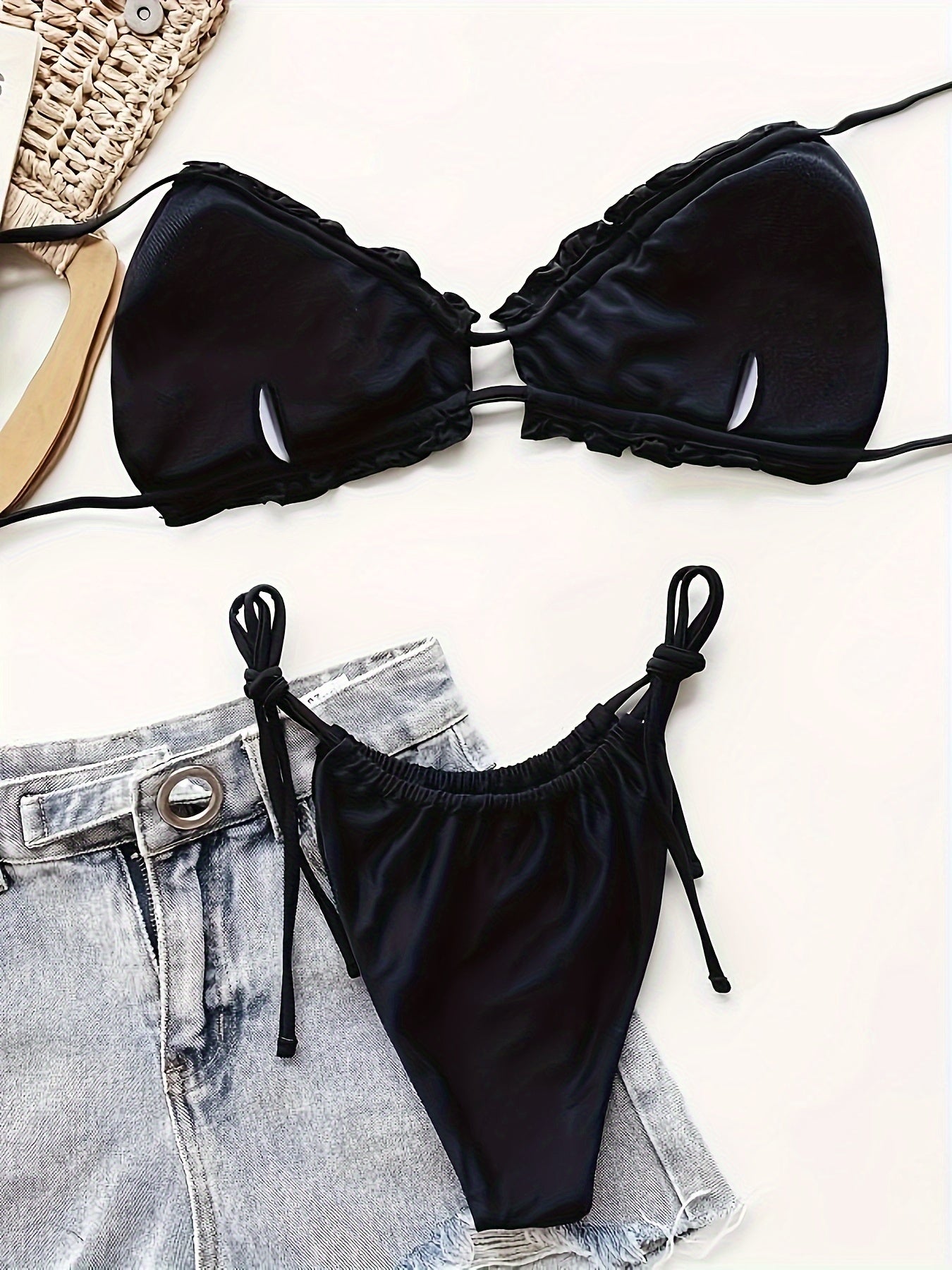 ELZIRA | Verstelbare Plooi Bikini Set