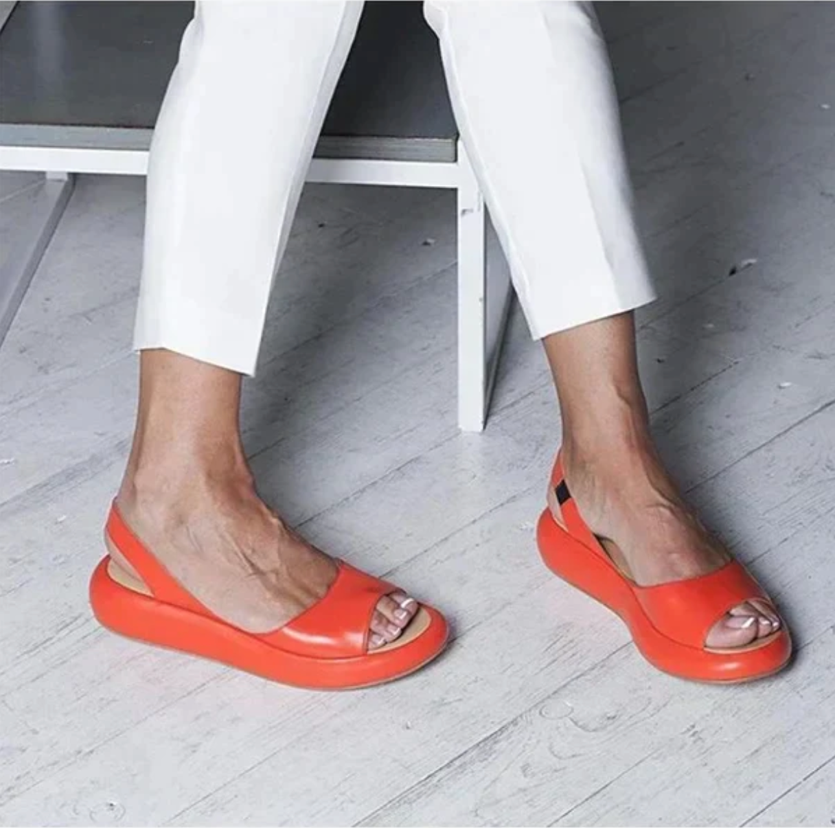 VELMOURA | Minimalistische Slingback Met Open Teen