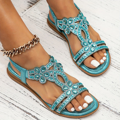 ARLYN | Elegante sandalen met bloemen en kralendetail
