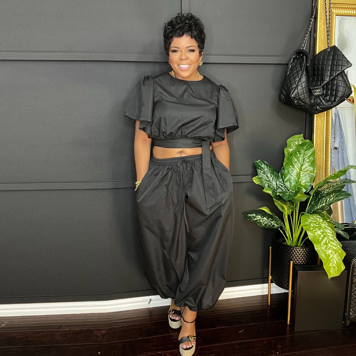 PAMELA | Statement Jogger Set met Peplum Details