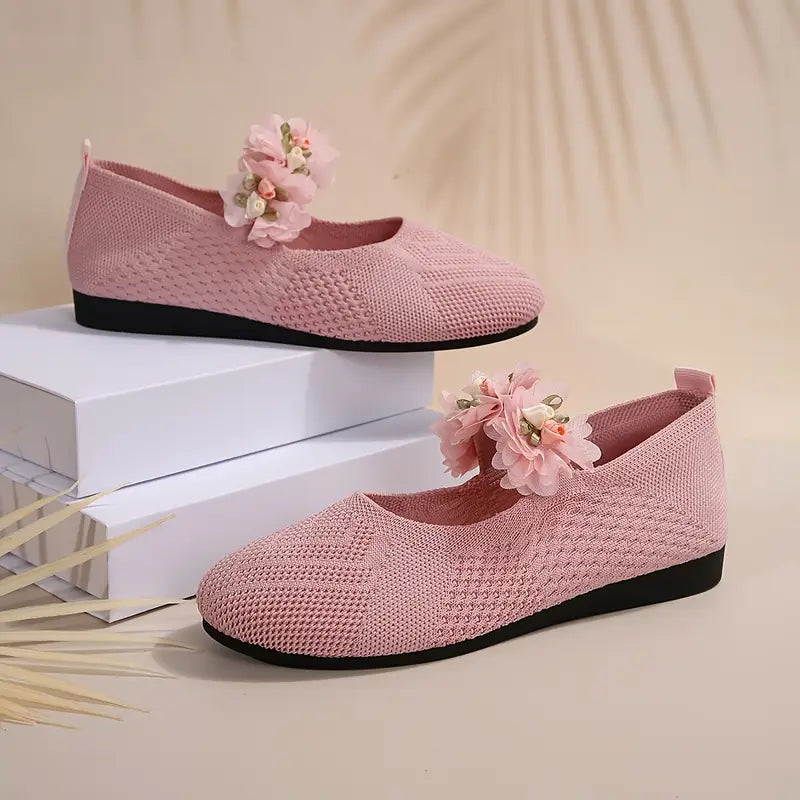 SYLVERNA | Modieuze Geperforeerde Ballerina's met Contrasterende Details