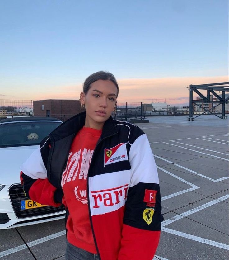 AILYN | Vintage racerjack met Ferrari patches